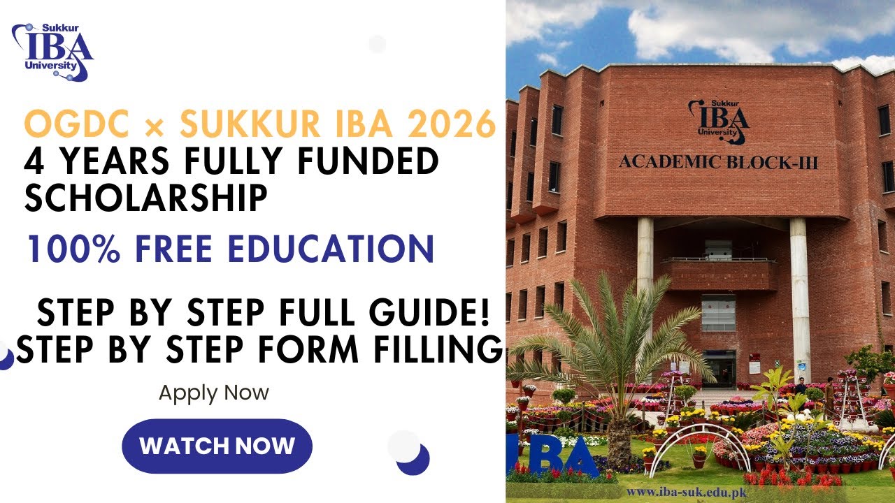 OGDC NTHP 2026 | Sukkur IBA Fully Funded Scholarship | Eligibility, Deadline & Online Form Filling