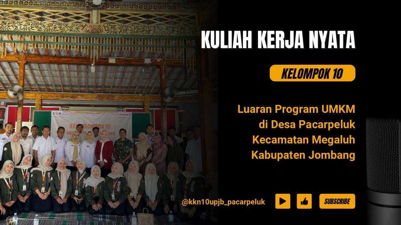 Video Luaran Program UMKM di Desa Pacarpeluk Kecamatan Megaluh Kabupaten Jombang