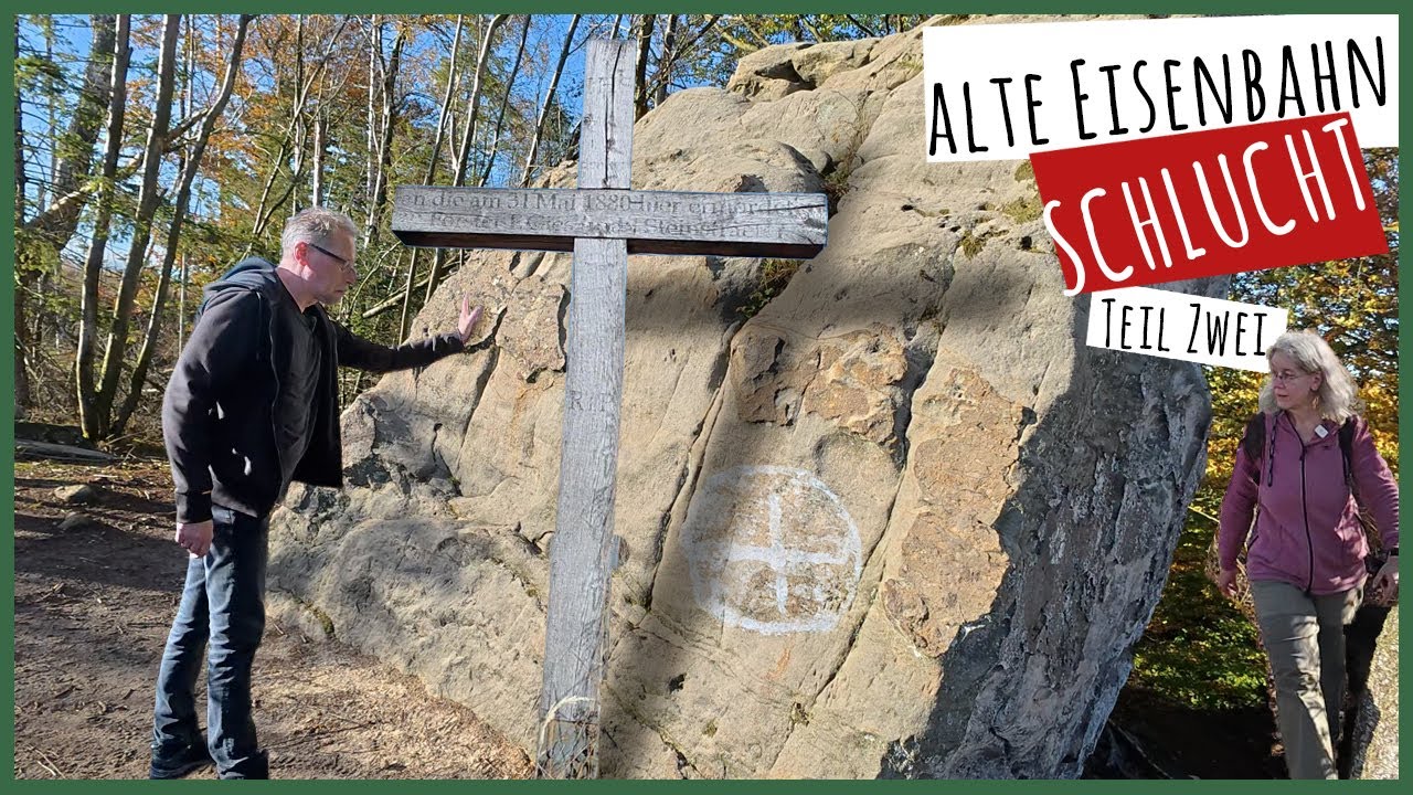 Alte-Eisenbahn-Tour Teil 2, zum Kleinen Herrgott, Teutonia Klippen, Wodans Opferstein, Völvas Grotte