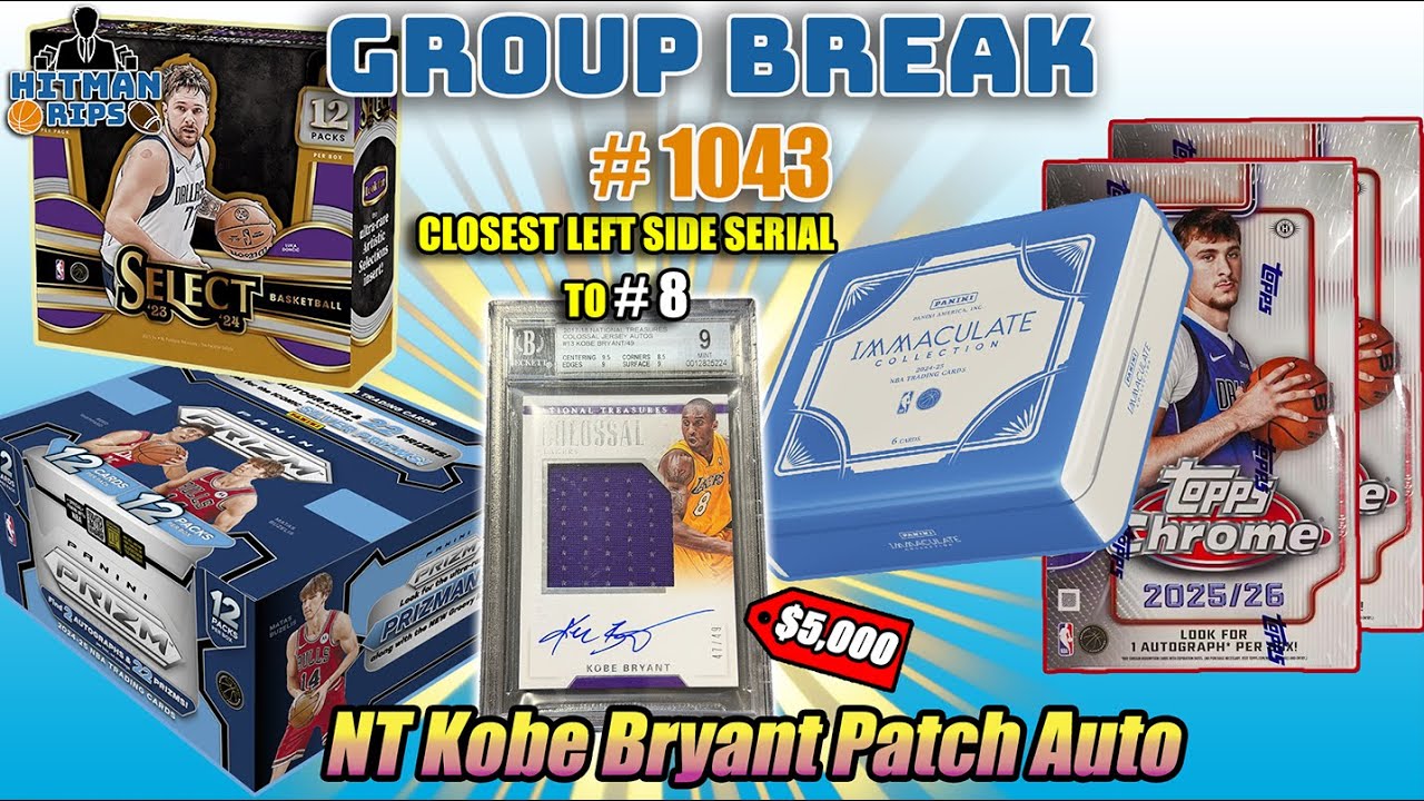 FRIDAY NIGHT BREAKS w/HITMAN! KOBE BRYANT NT PATCH AUTO ($5k)!