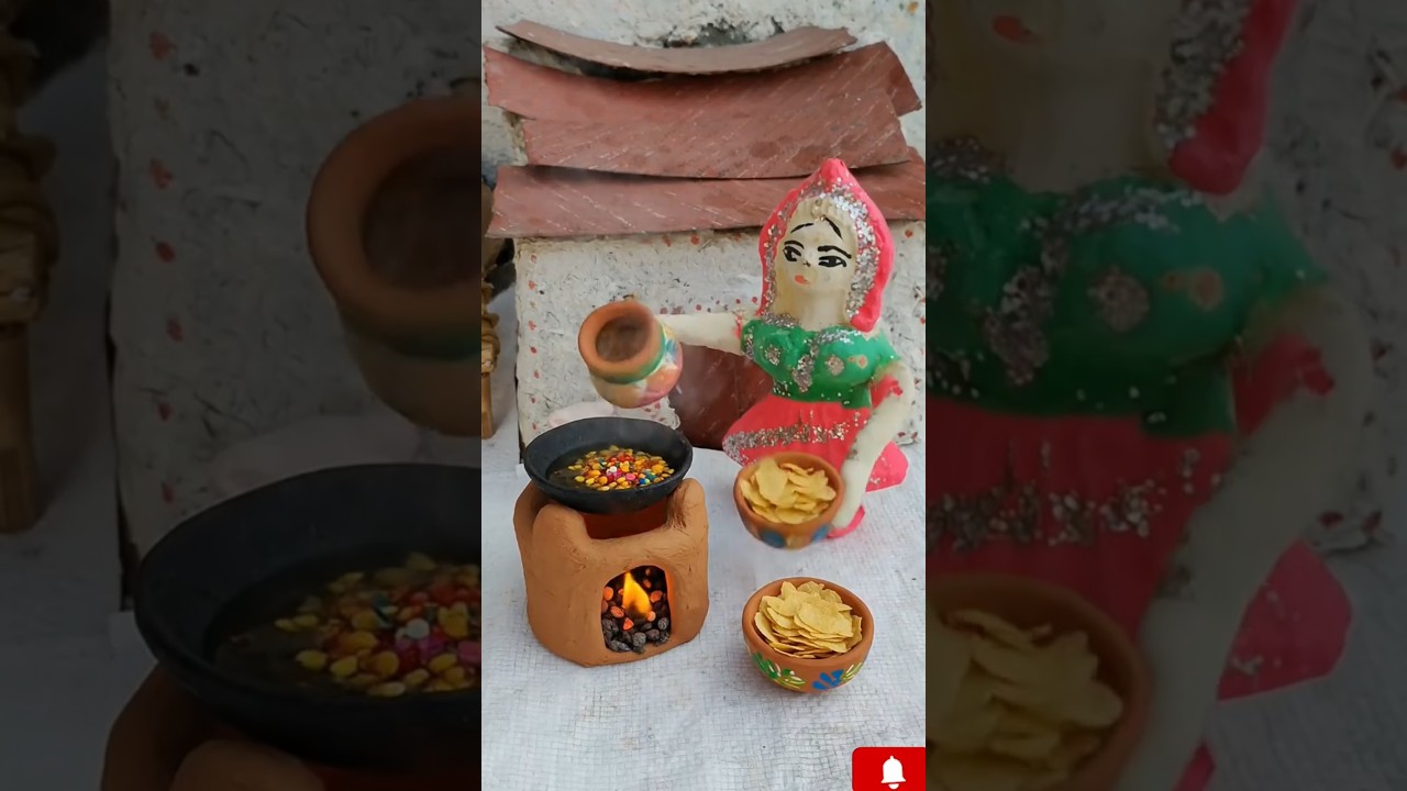 mini kitchen poha cartoon style//