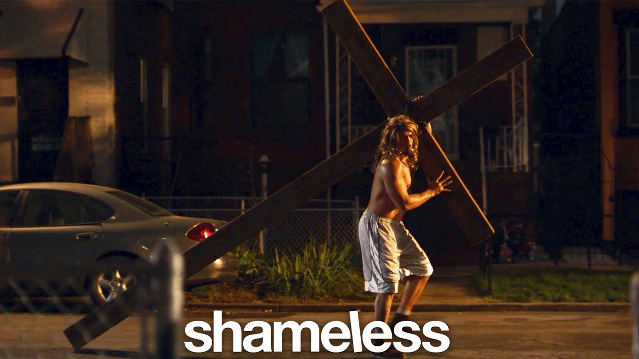 Kevin Bears the Cross of Christ (Without Wheels) | Shameless