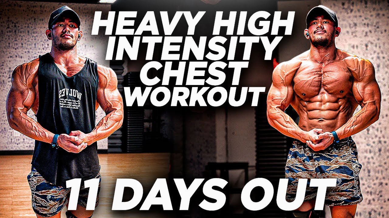 FULL DAY OF EATING TO GET SHREDDED  11 DAYS OUT | GROCERY HAUL + HEAVY CHEST WORKOUT