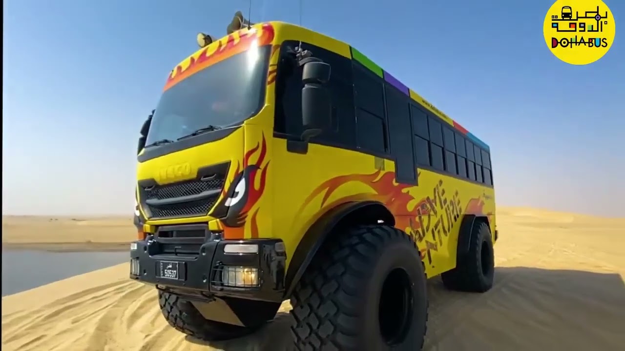 Monster bus tour in the desert , #sealinebeach   #doha  #qatar