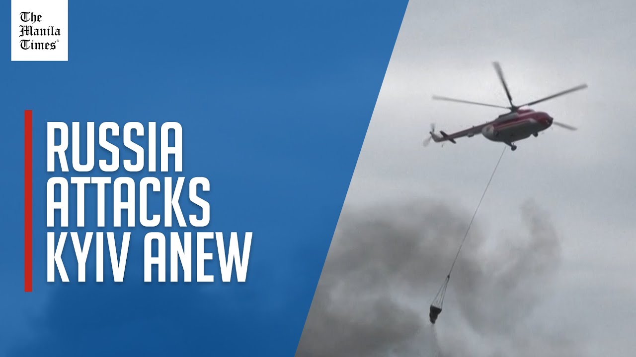 Firefighters struggling to put down fires hours after deadly Russian attack on Kyiv