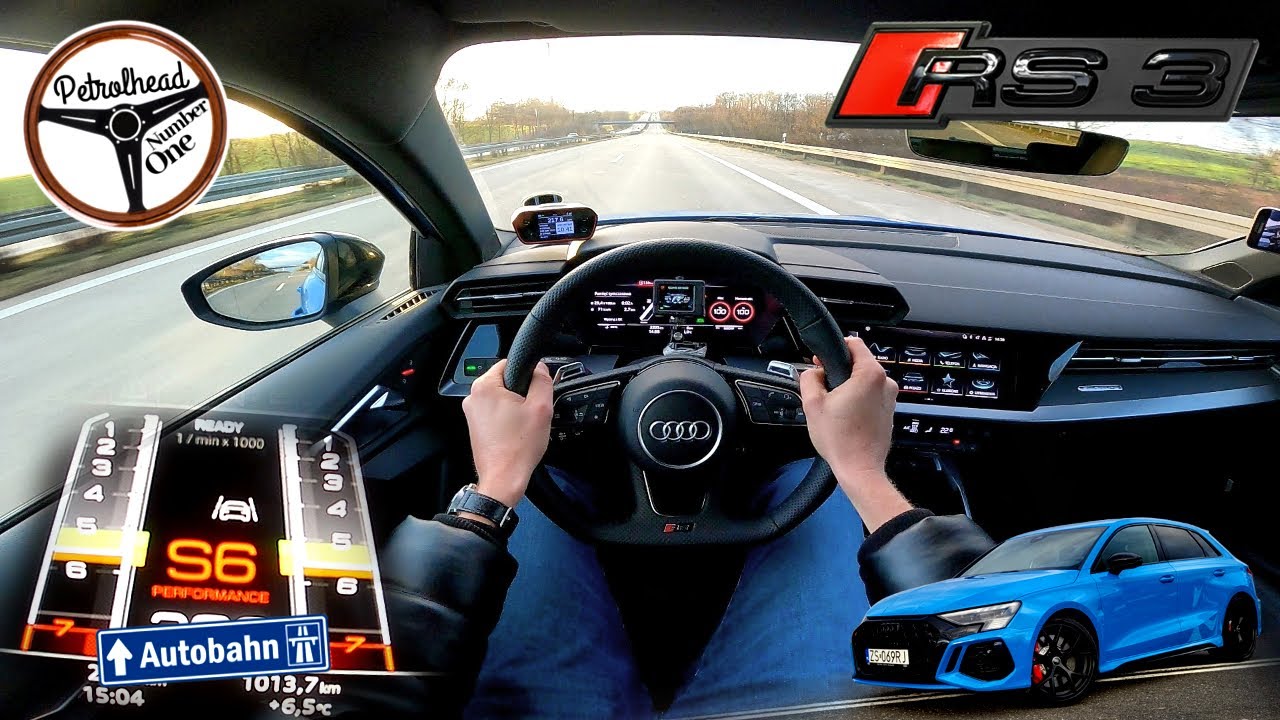 2022 Audi RS3 (8Y) | V-MAX. Pr&oacute;ba autostradowa i prezentacja. RACEBOX 0-100, 100-200 km/h.
