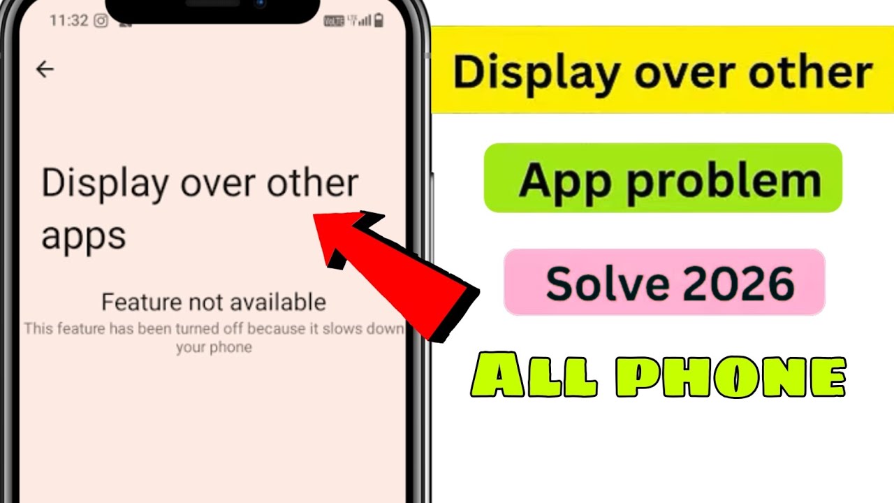 Display over other apps  | feature not available | How to fx display over other apps 