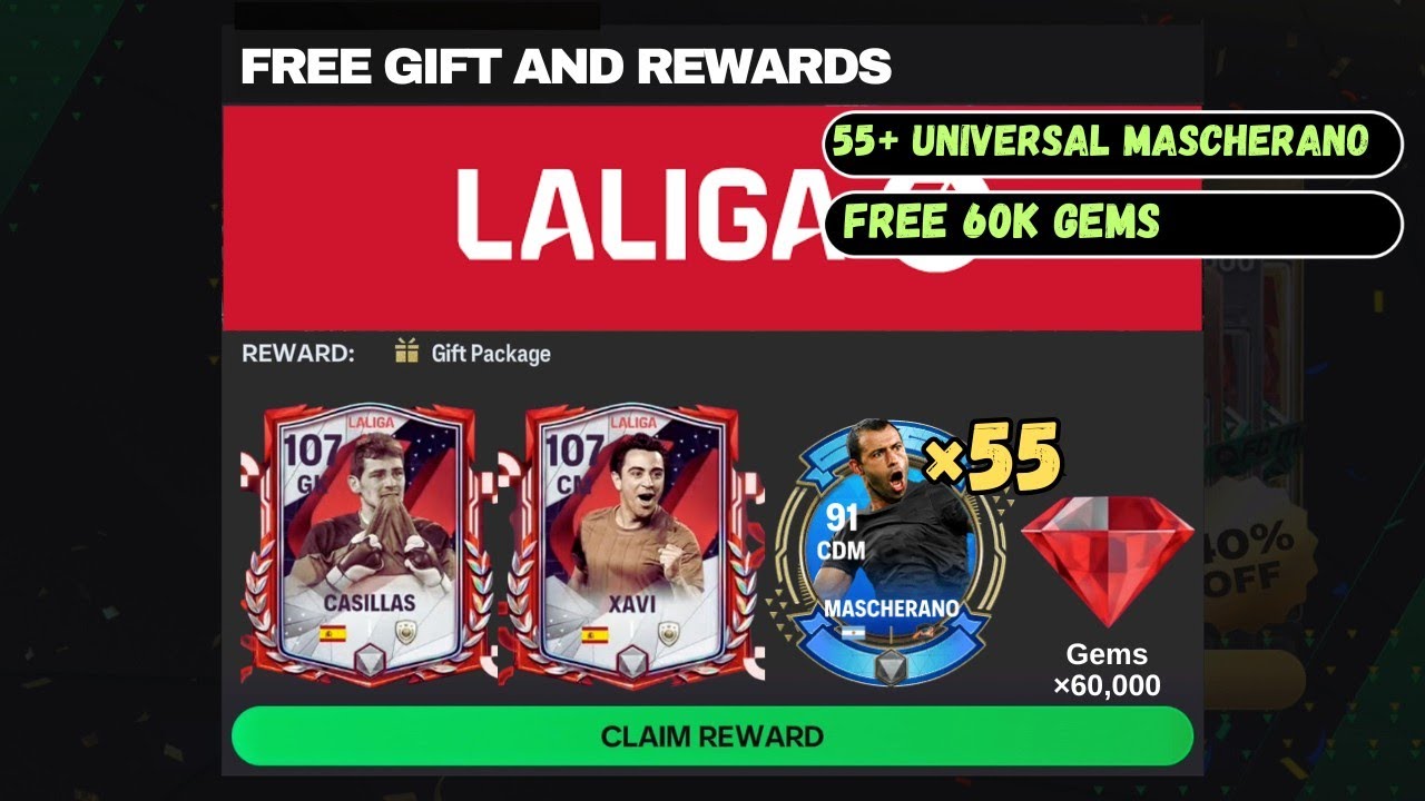 Glitch?!! How To Get 60,000 Gems + 55 Mascherano For Free!! 107 Casillas/107 Xavi | Fc Mobile