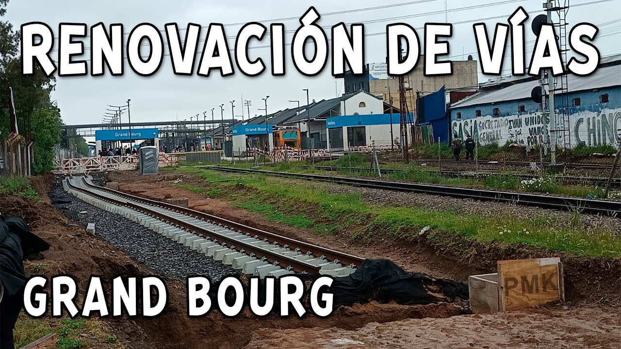 🚂💪RENOVACIÓN DE VIAS ESTACIÓN GRAND BOURG LINEA BELGRANO NORTE FERROVIAS RAMAL RETIRO VILLA ROSA