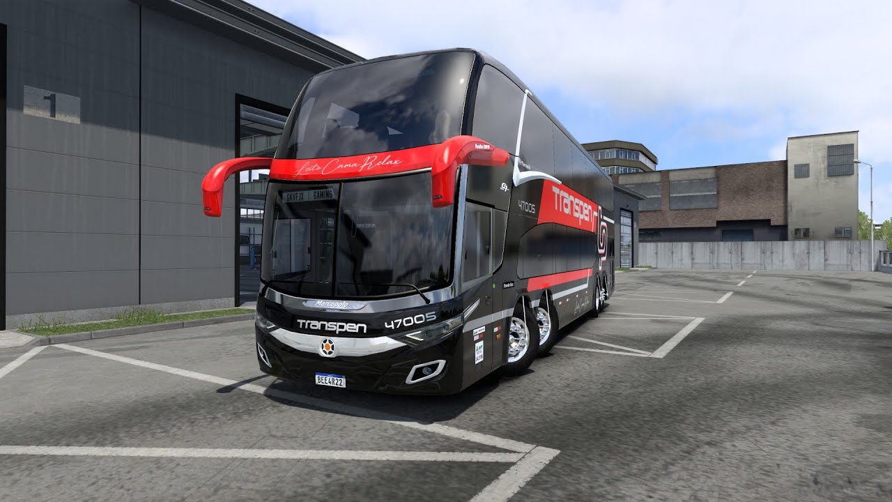 GKVFJX GAMING ETS2 NEW BUS MOD MARCOPOLO G7 1800 DD PARADISO MERCEDES BENZ BY ALTEC MODS V1.1 1.51
