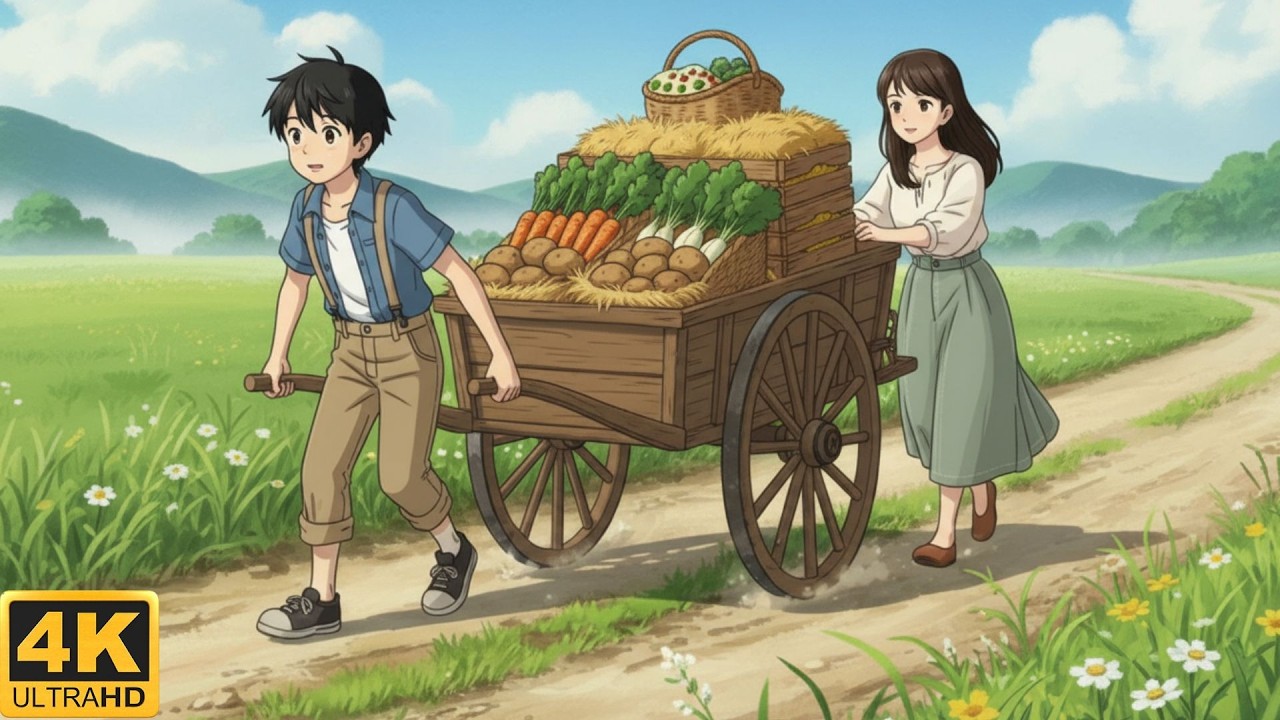 Vegetables Harvesting & Selling | 4K Peaceful Ghibli Days Countryside Cozy Living