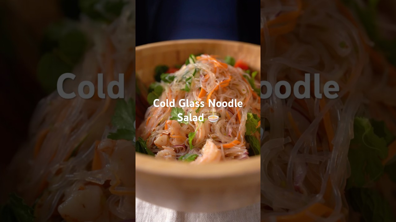 Cold Glass Noodle Salad 🥢 |  Spicy, Tangy & Addictive!