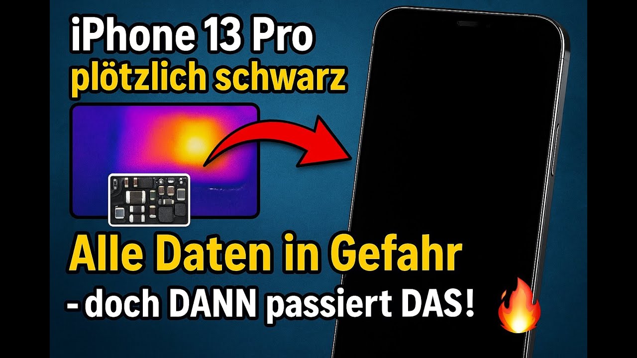 iPhone 13 Pro plötzlich schwarz 😱 🔧 Alle Daten in Gefahr – doch DANN passiert DAS! 🔥📱