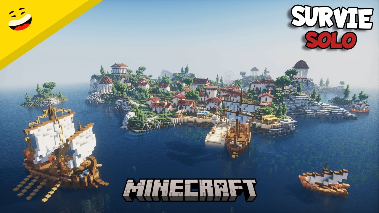 J'ai Construit un Village Grec sur Minecraft en Survie Solo ! (Mon 23e Village)