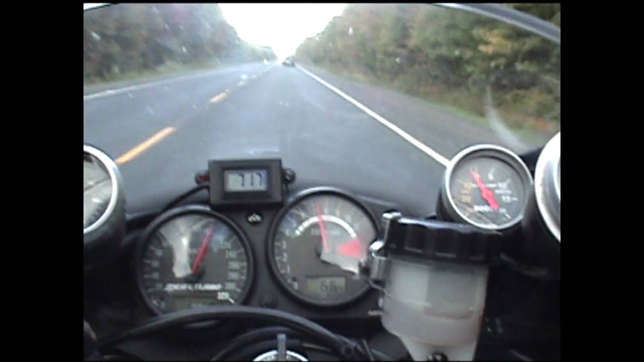 ZX9R Turbo Top Speed run