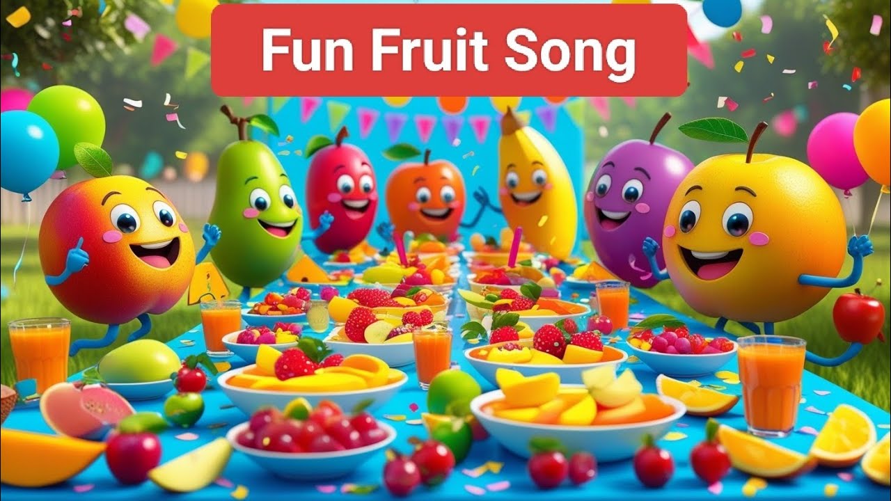 Fun Fruit Song | Fun Fruit Rhyme | Learn Fruits for Kids | Learn Fruits with a Catchy Rhyme!