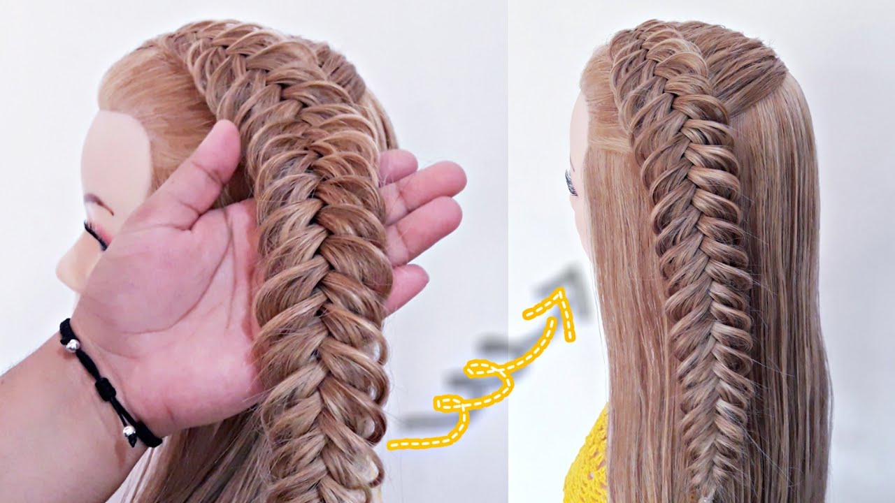 Trenza de espiga invertida | TRENZAS FACILES | La reina de las trenzas