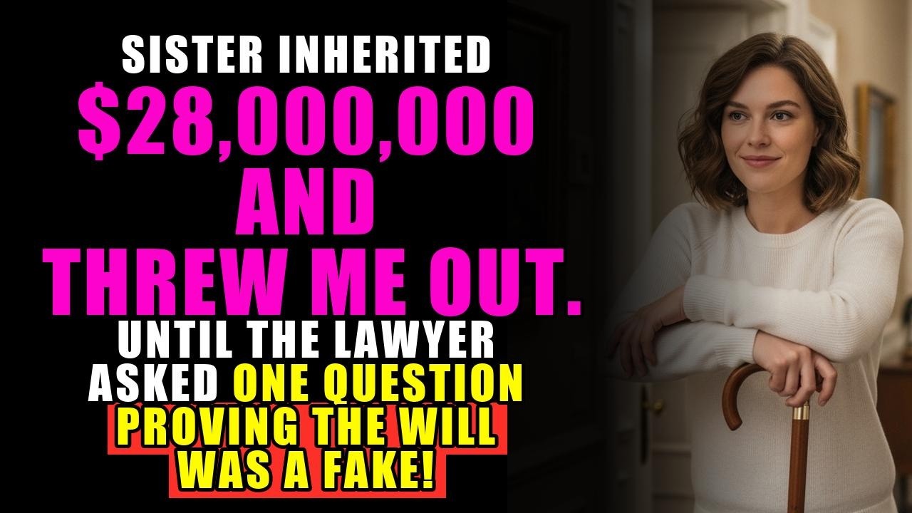 My sister inherited $28M and threw me out—until the lawyer asked one question that proved the will w