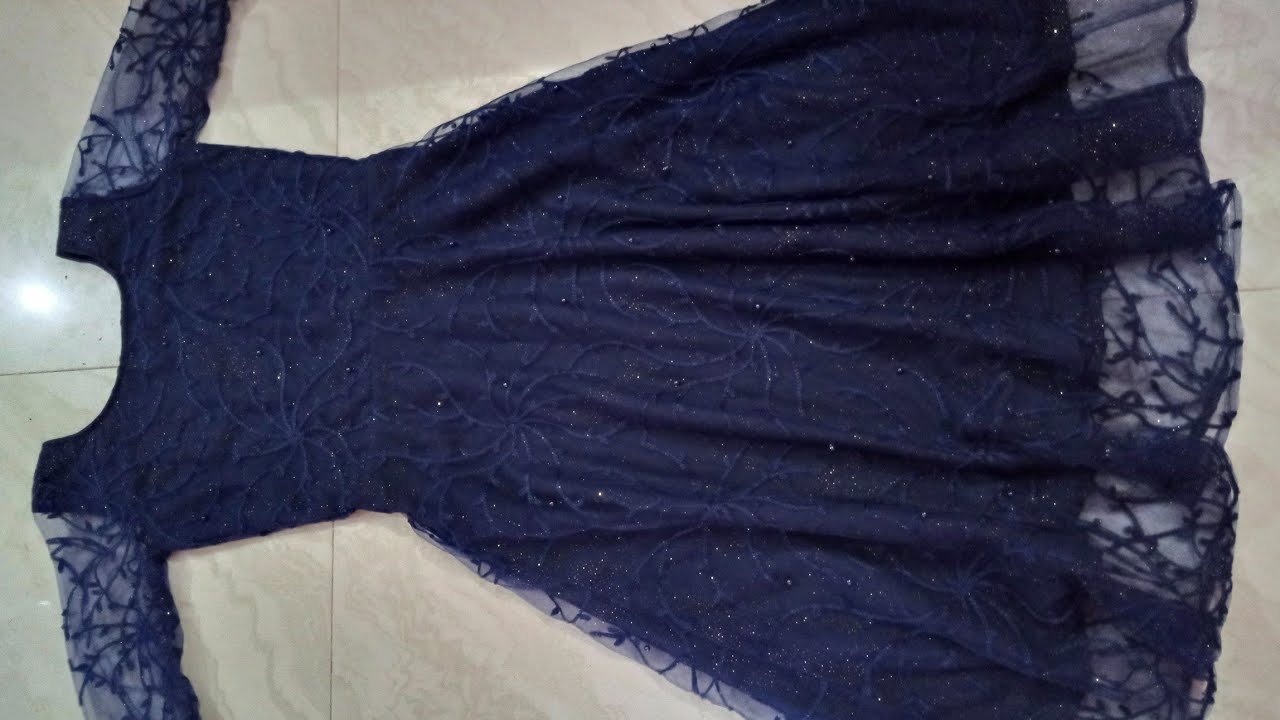 Net Fabric se banaia  bahut Sundar Frock cutting and stitching  very easy method | सबका मन मोह लेगा