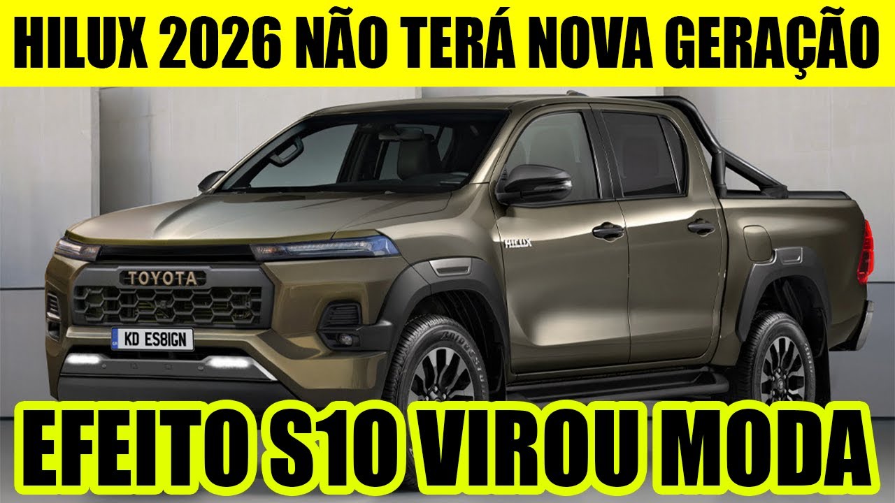 NOVA TOYOTA HILUX  2026 NÃO TERÁ NOVA GERÇÃO, E SIM PROFUNDA REESTILIZAÇÃO
