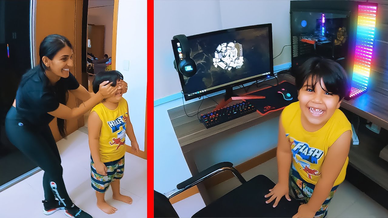 CHEFINHO GANHOU UM PC GAMER - Surpresa pro Chefinho