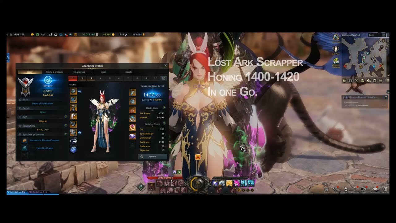 Lost Ark, Honing 1400-1420 in one Go, Best honing session yet!