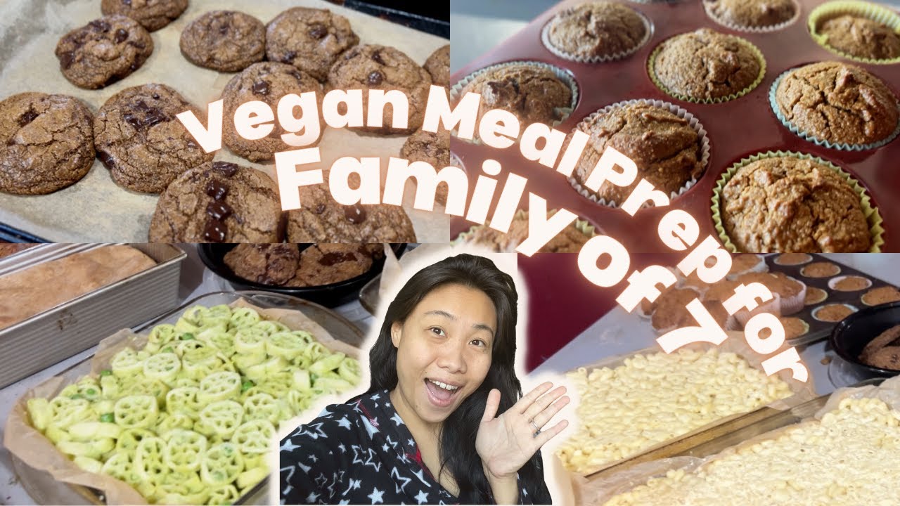 🍲Vegan Meal Prep For Large Family | Meal prep in 3 hours