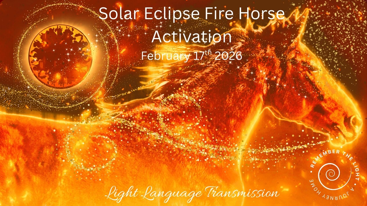 Solar Eclipse Fire Horse Light Language Activation  | Aquarius New Moon Ring Of Fire Solar Eclipse