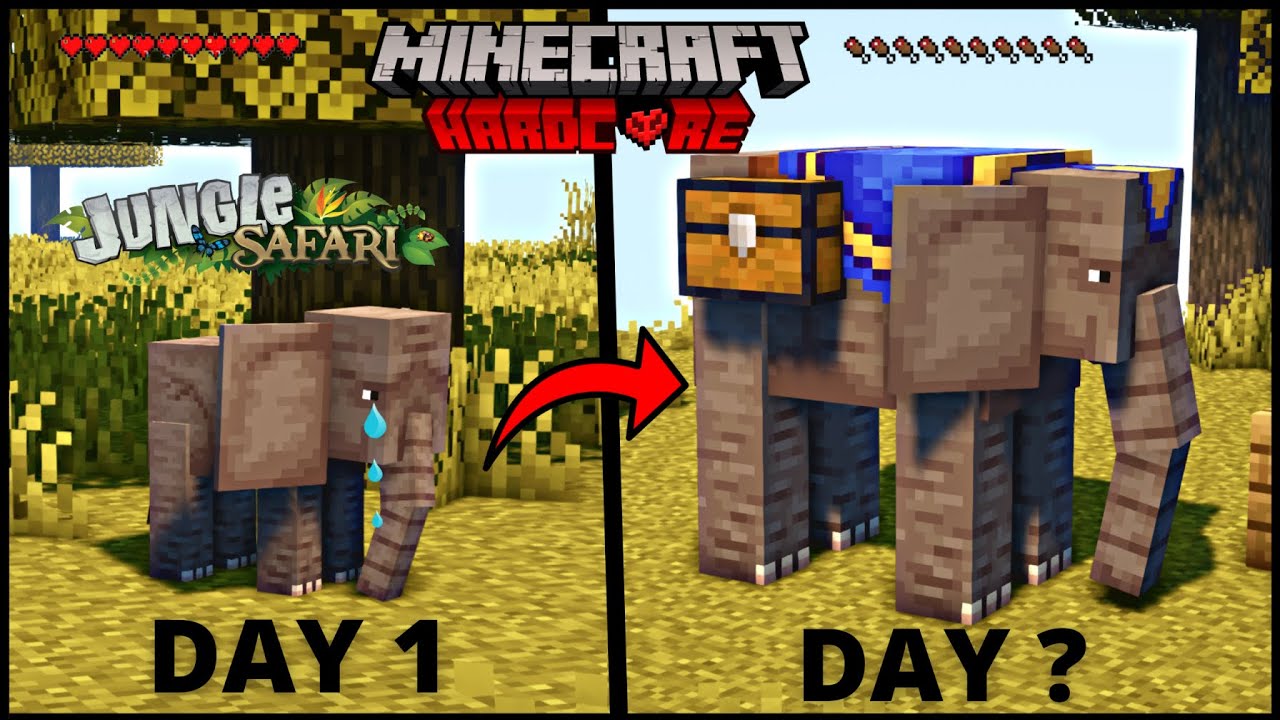 I Survived As A ELEPHANT In JUNGLE SAFARI WORLD  in Minecraft  EP-23 | MINECRAFT (हिंदी)