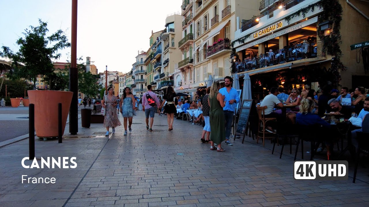 🇫🇷 CANNES - Friday night in Cannes - 4K Walking Tour