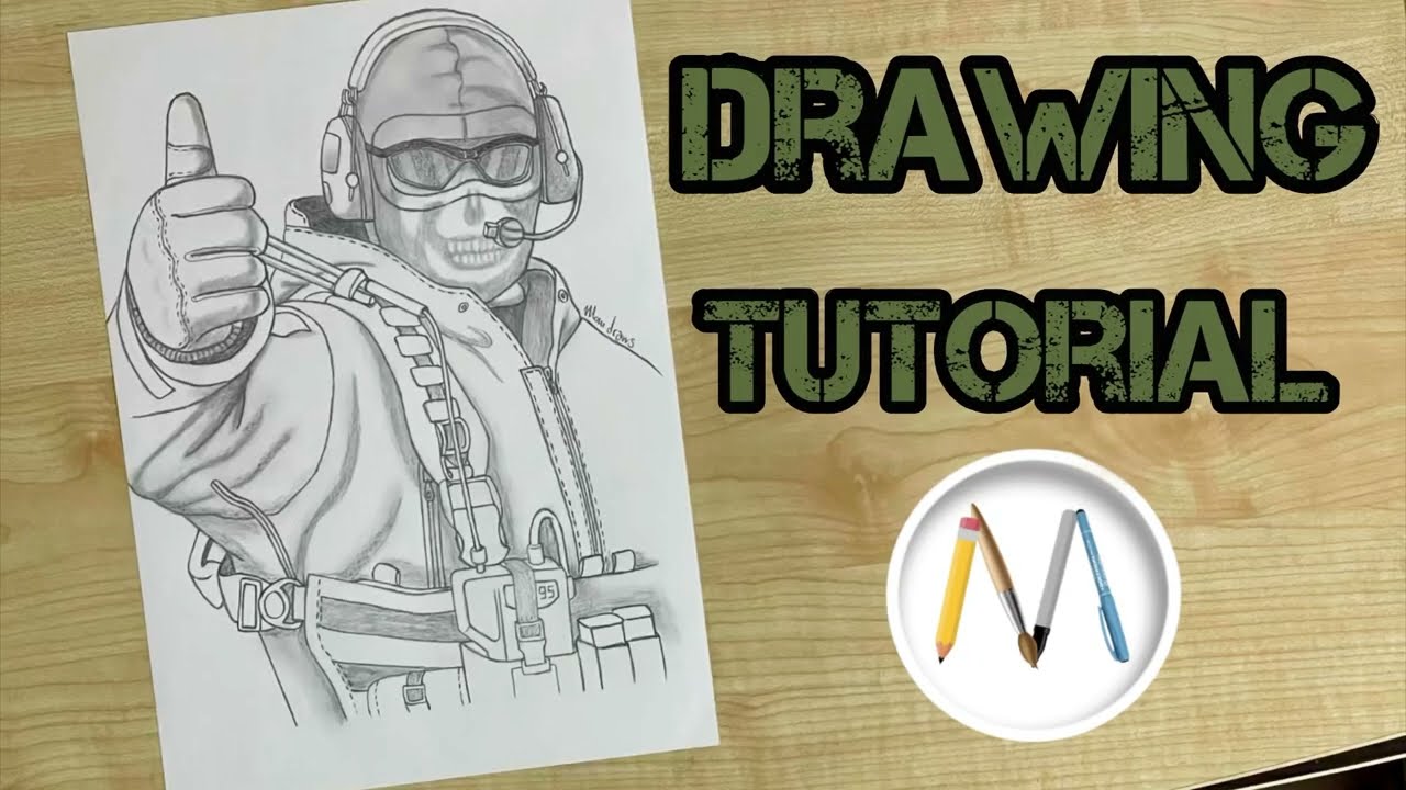 How to draw a soldier of special forces from Call of Duty mobile / Drawing Tutorial