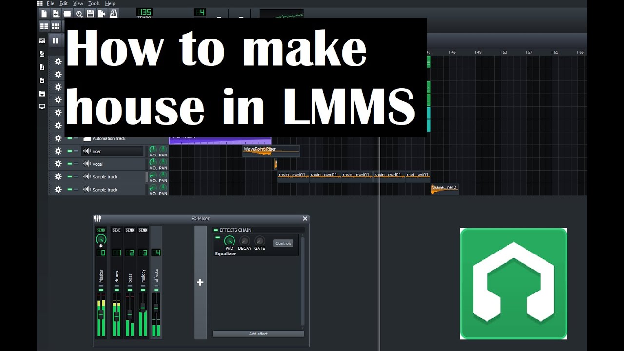 how to make your first house track in #lmms