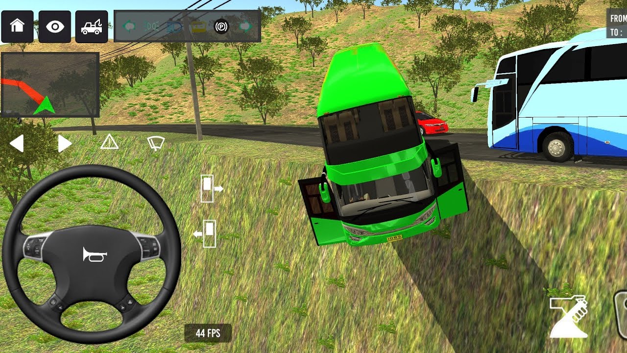 Euro Bus Driving Game Public Transportation 2024 -  Indonesia Bus Simulator Android Gameplay #1839
