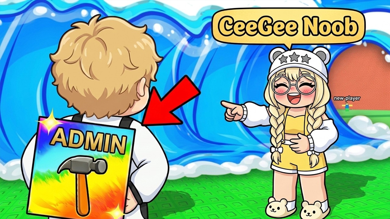 Trolling My Crush as a NOOB with ADMIN TOOL in Escape Tsunami for Brainrots!