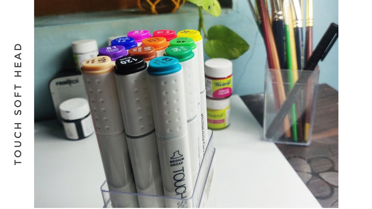 Touch soft head markers /markers review /copics vs touch :sam sn art #touch five markers #copic