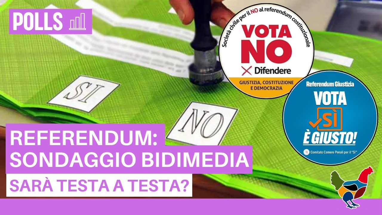 Referendum Giustizia: Sondaggio BiDiMedia, sar&agrave; testa a testa? - Polls