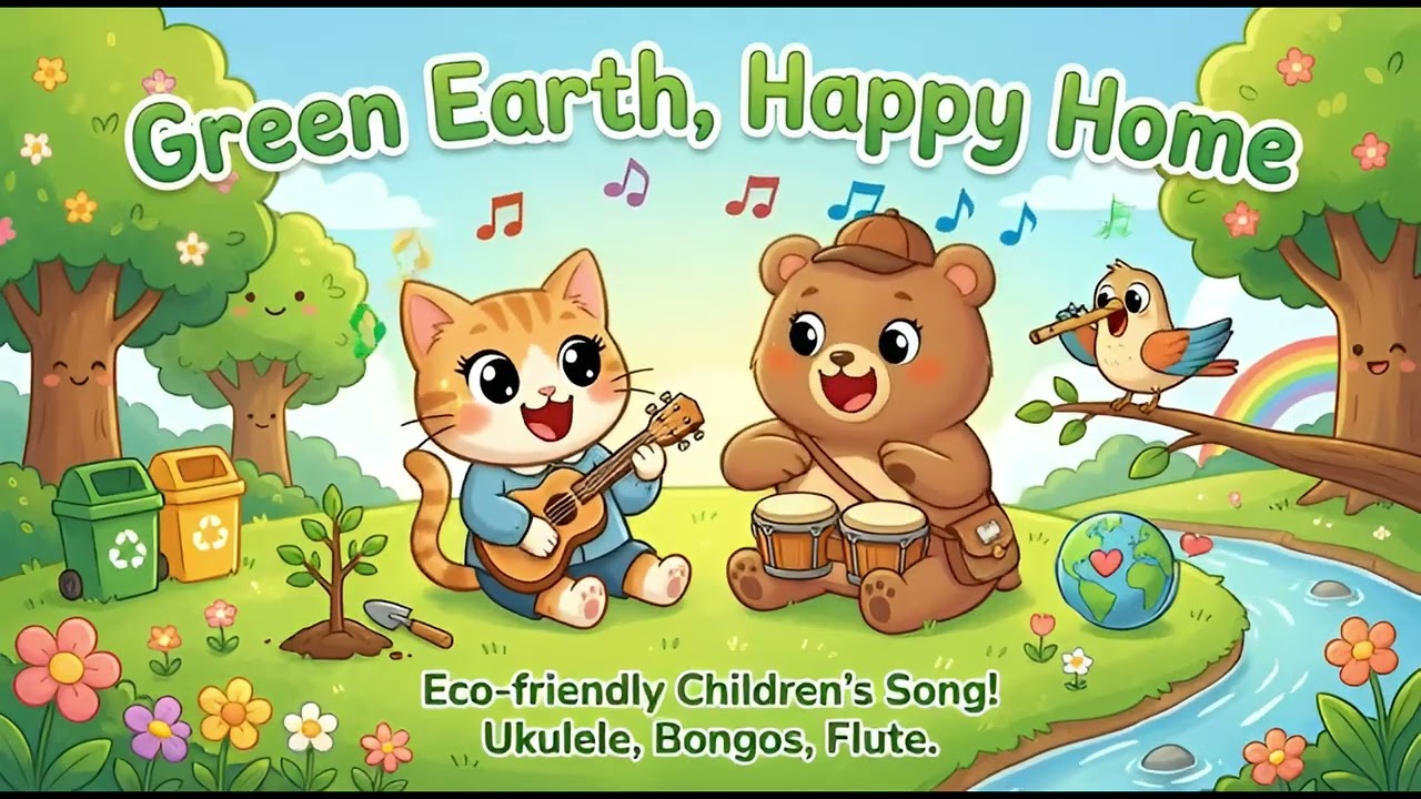 🌍 Green Earth, Happy Home | Fun Eco Song for Kids