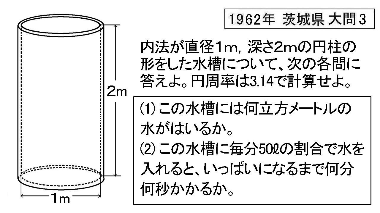 茨城県　高校入試数学　1962年　大問3