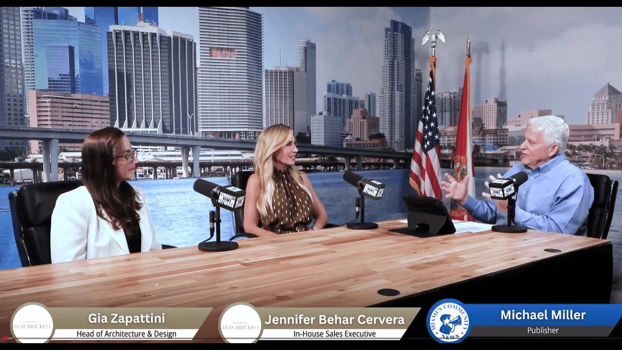 Michael Miller w/ Gia Zapattini & Jennifer Behar Carvera on the New 1428 Brickell Project