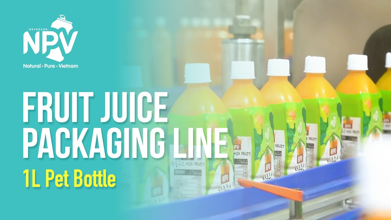 Modern Packaging Line at NPV Beverage | Fruit Juice Drink 1L Bottle
