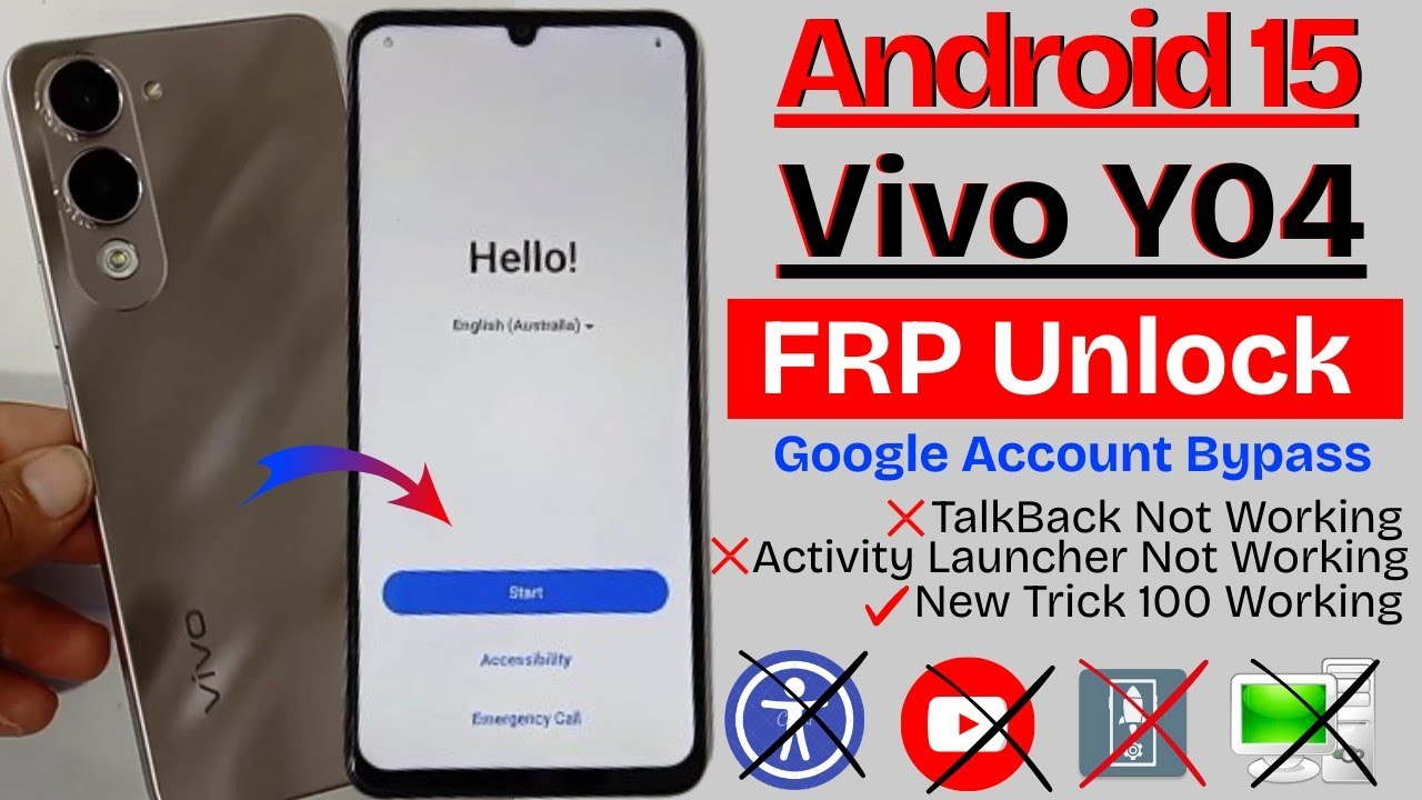 Vivo Y04 (Android 15) FRP Bypass Without PC | All Vivo Android 15 FRP Unlock | Remove Google Account
