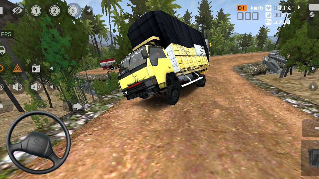 GAME TRUCK RAGASA TUA OLENG,FULL MUATAN,TUMBANG DI TANJAKAN KELOK OFROAD | BUS SIMULATOR INDONESIA