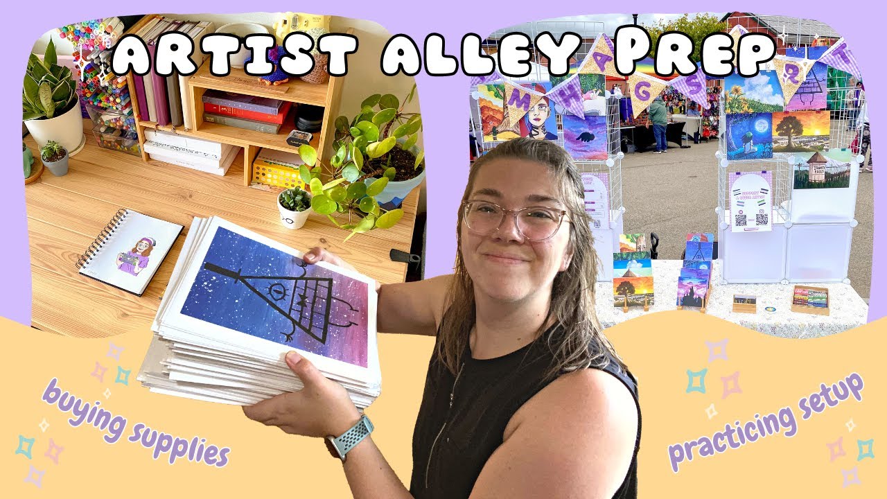 Preparing for my FIRST Comic Con Artist Alley! | My Very First Art Vlog 🎨✨