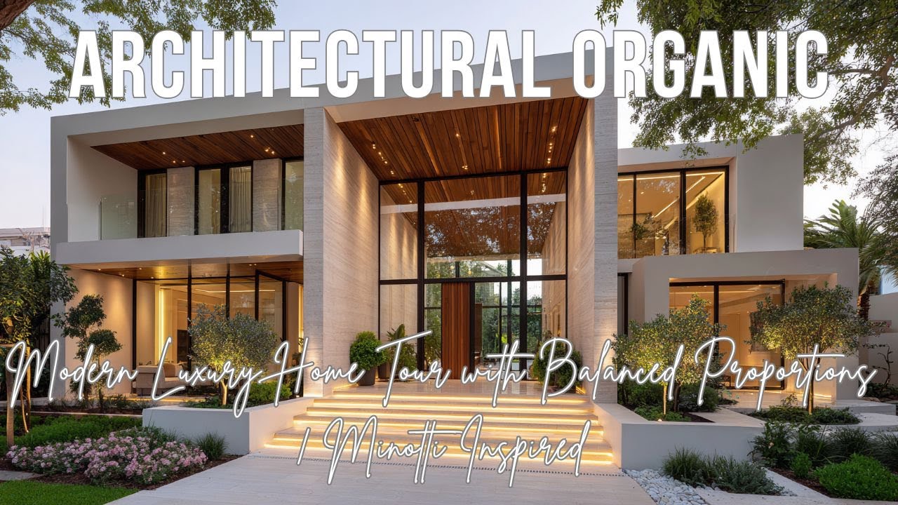 Architectural Organic Modern Luxury Home Tour with Balanced Proportions  Minotti Inspired