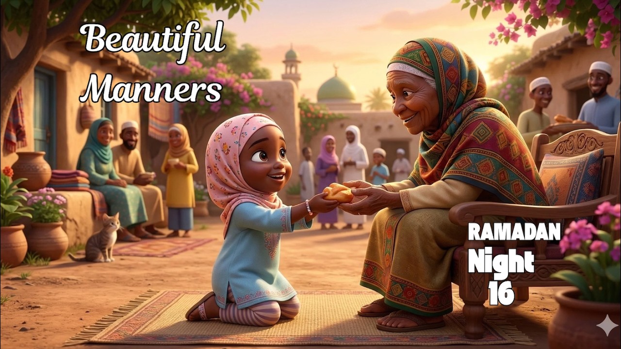 Ramadan Night 16 for Kids | Beautiful Manners in Islam | Islamic Bedtime Story | Night Time EID