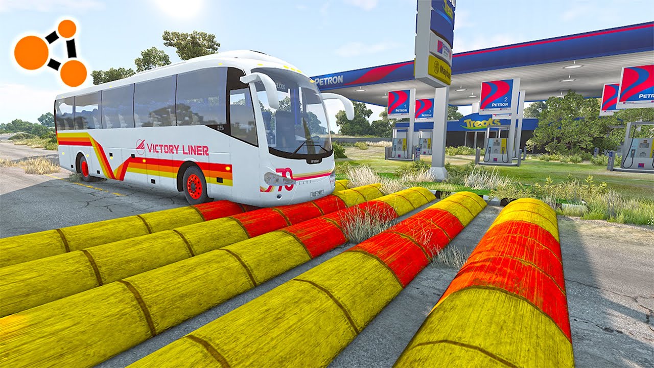 Buses Vs Speed Bump BeamNG.drive | Beamng Crashes TV
