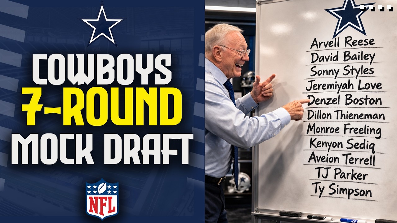 Прогноз драфта Dallas Cowboys на 7 раундов | Прогноз после периода свободных агентов HD 1080p