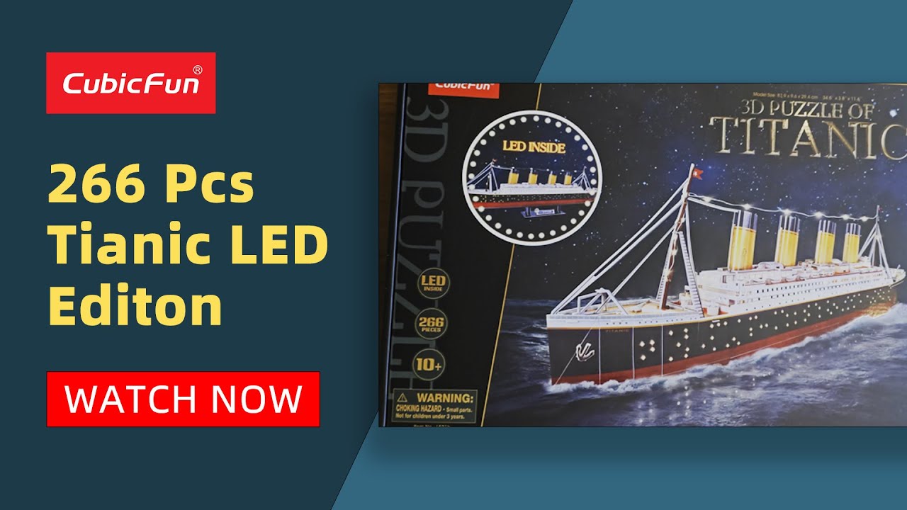 CubicFun Titanic LED 3D Puzzle Building Instruction