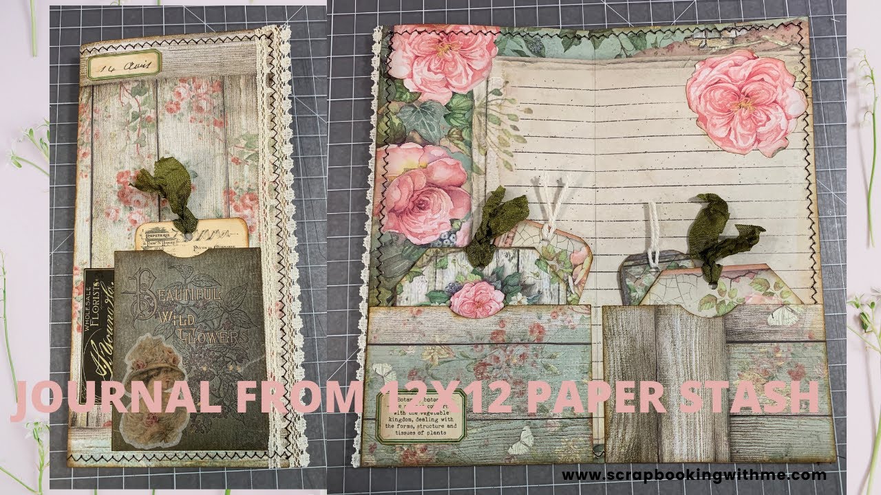 JOURNAL FROM ONE SHEET OF 12X12 PAPER ~ USING UP OUR 12X12 PAPERS
