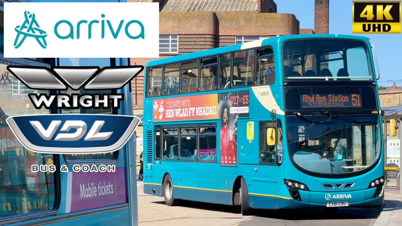 [Arriva Wales: 51 Rhyl to Denbigh, Bodelwyddan & St Asaph] Wright Gemini 2 VDL DB300 (4486/CX61CDU​)